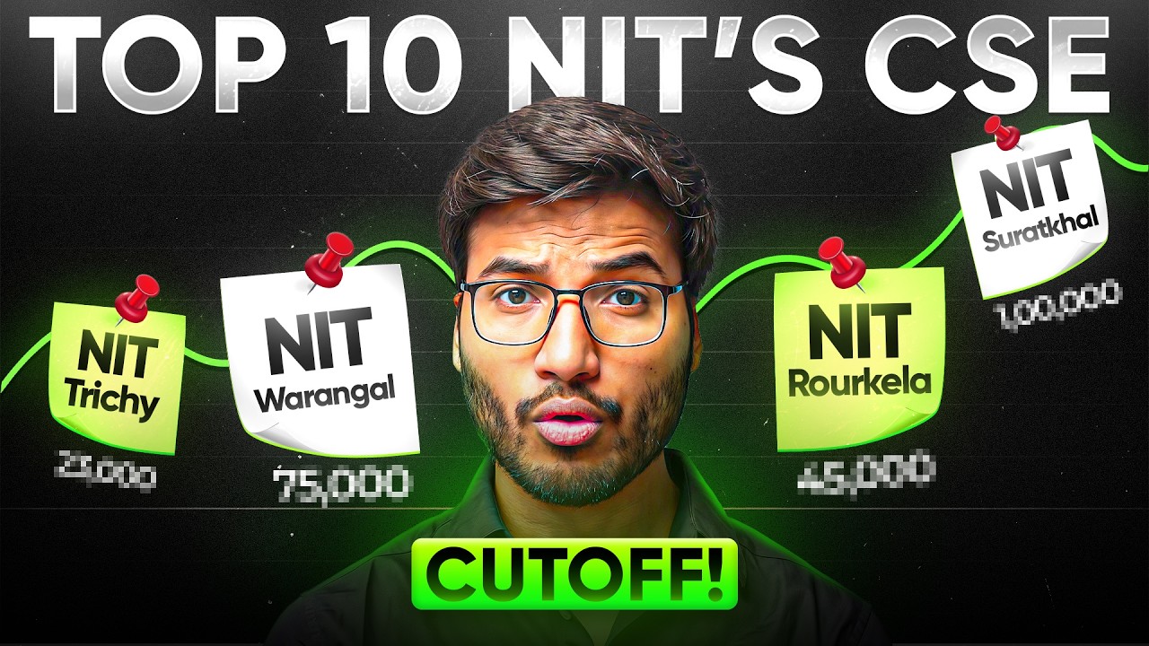 JEE 2026 : Top 10 NIT’s CUTOFF (CSE) — Category Wise! - YouTube