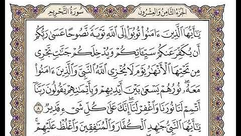 66 سورة التحريم كاملة مكتوبة | بصوت الشيخ وديع اليمني