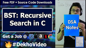 Searching in a Binary Search Trees (Search Operation)