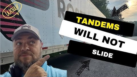 What to do when your tandems will not slide on your semi trailer?