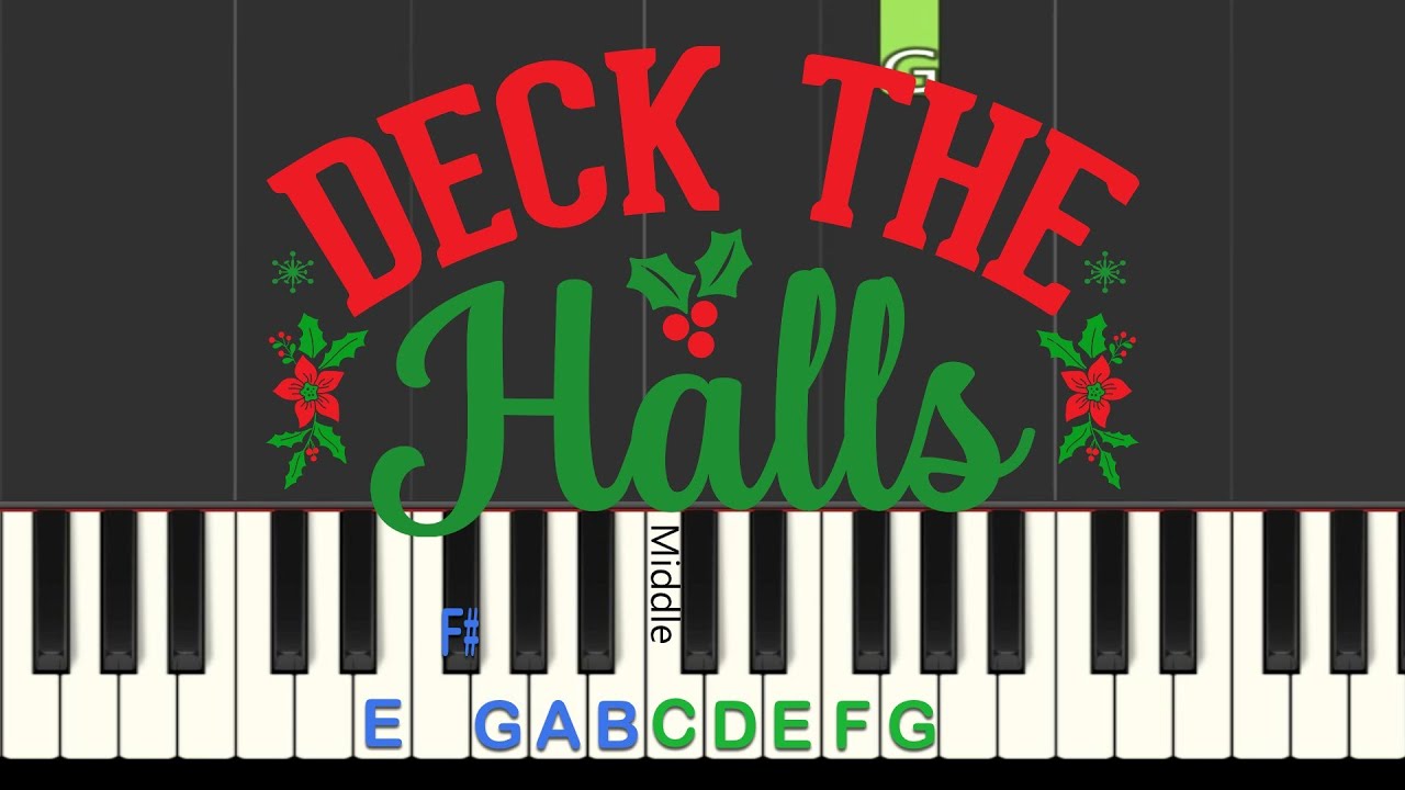 Christmas Piano Tutorial & Play along: Deck the Halls