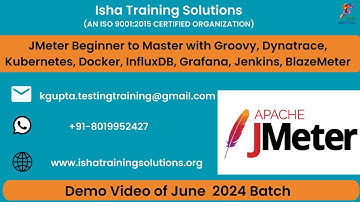 JMeter Beginner to Master. Demo Video. WhatsApp us on +91-8019952427 to enroll