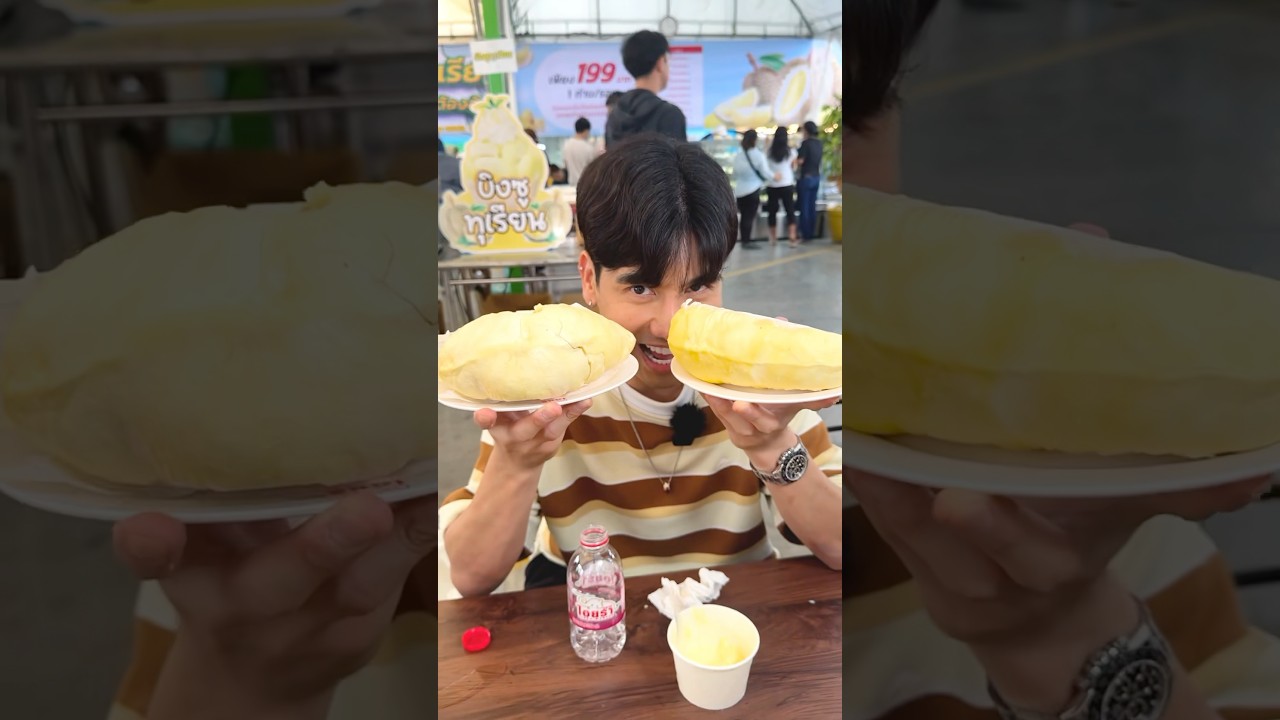 All-you-can-eat durian buffet for 199 baht requires booking overnight. #buffet #durianbuffet #Aiy...