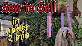 Sew to Sell in under 2 minutes. Scrap buster beginner sewing project. Jacket/coat holder quick gifts