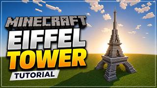Minecraft Tutorial: How to build the Eiffel Tower! Small scale/Easy!!!