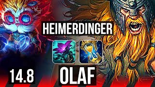 HEIMERDINGER vs OLAF (TOP) | 8 solo kills | EUW Master | 14.8