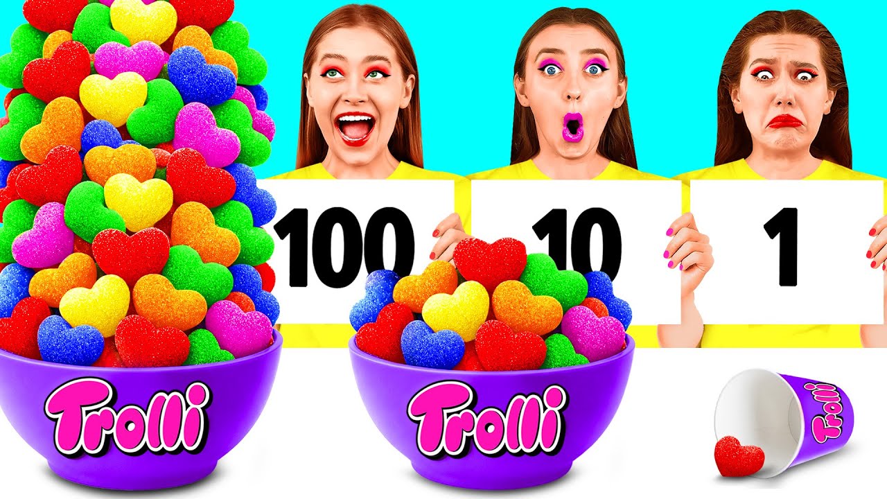 Tantangan 100 Lapis Makanan | Trik Makanan Keren 4Fun Challenge