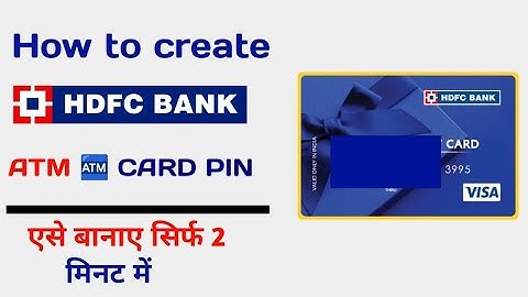 How to generate HDFC ATM card pin? online reset HDFC debit card pin code. @mhbtech2769