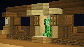 Beidzot Māja... bet tur ir Krīpers pie Minecraft Oneblock Hardcore...