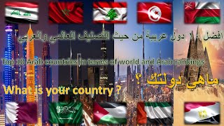 أفضل 10 دول عربية من حيث التصنيف العالمي و العربي مترجم # Top 10 Arab countries in terms of world