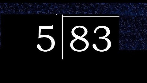 Divide 83 by 5 ,  decimal result  . Division with 1 Digit Divisors . Long Division . How to do