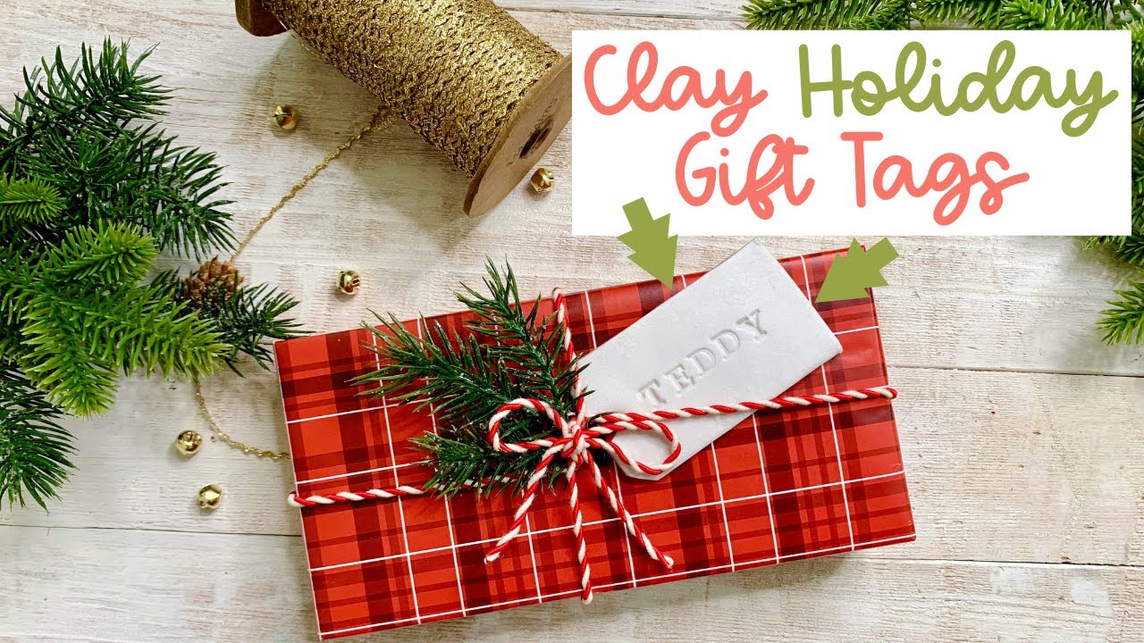 DIY Personalized Air Dry Clay Gift Tags - Modern Glam - DIY