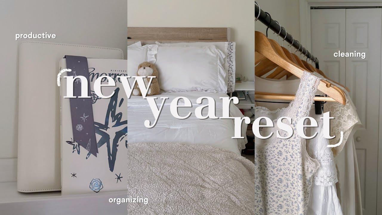 productive new year reset 𐔌՞. .՞𐦯 |organizing, cleaning, decluttering|