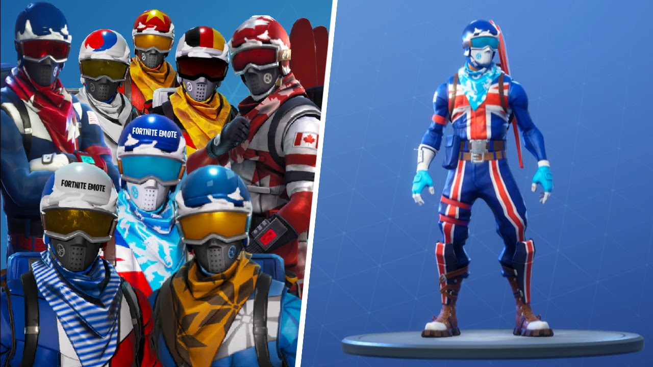 *ALL SKIN* AS DES PISTES / ALPINE ACE (Skin Fortnite) FORTNITE EMOTE ...