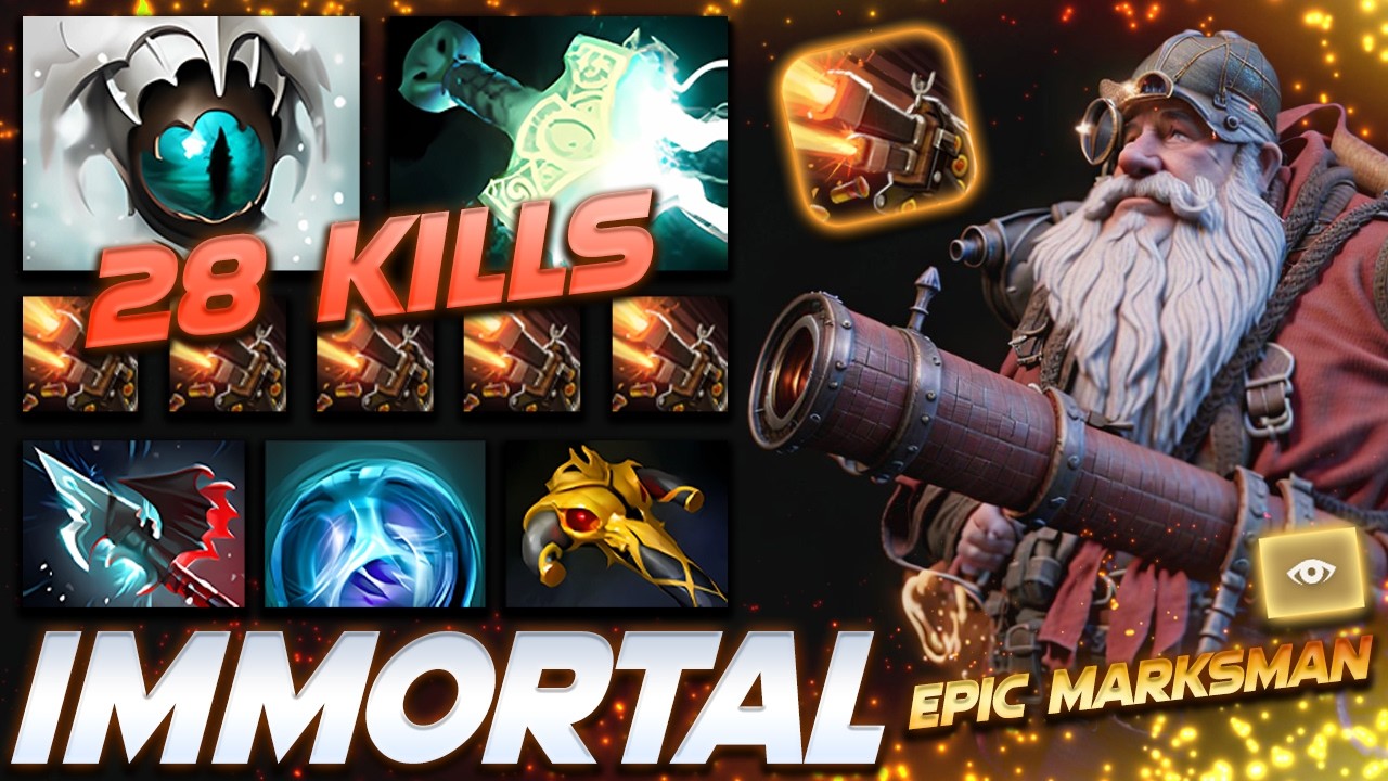 Sniper 28 Frags Epic Marksman - Dota 2 Pro Gameplay [Watch & Learn]