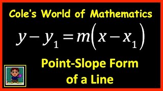 Point-Slope Form of a Line in Algebra 1