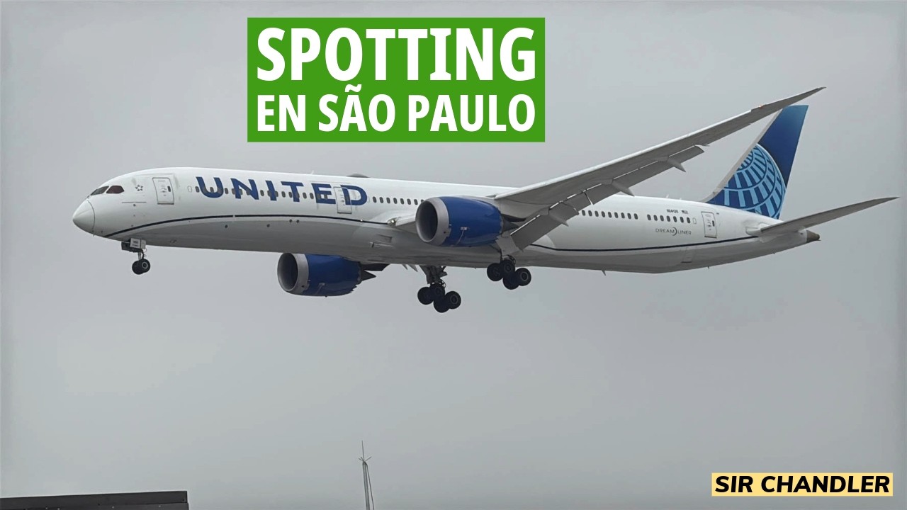 SPOTTING EN SÃO PAULO - GUARULHOS (MUCHO MOVIMIENTO DE AVIONES)