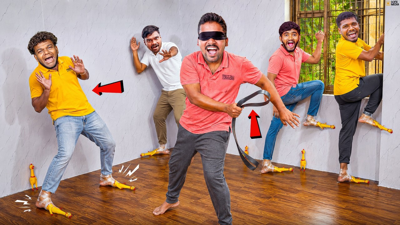 Blind Fold Belt Beating Challenge - Gone Funny 🔥🔥 Telugu Experiments