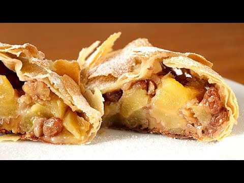 Mucho relleno y poca masa - Receta de AUTÉNTICO STRUDEL de manzana