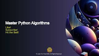 Master Python Algorithms | 01C