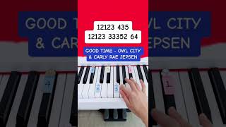 Good Time - Owl City & Carly Rae Jepsen (Piano Tutorial) #goodtime #easypianotutorial #pianoshorts