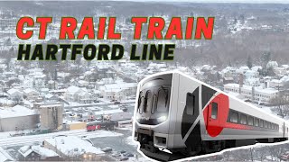 CT Rail (Hartford Line) Passes Through Wallingford  4K