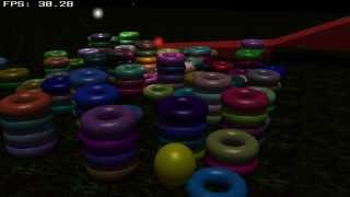 SRE rendering engine demo (torus landscape with moving lights)