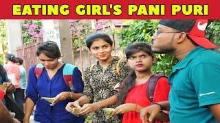 Eating Girls Pani Puri Prank | ফুচকা চুরি করে খাওয়া | Prank On Cute Girl | KKF - 2019
