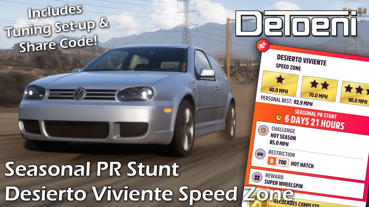 Руководство по скоростной зоне Living Desert для хот-хэтчбеков Forza Horizon 5