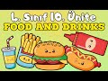 4sinif nglzce 10nte kelmeler ve konu anlatimi  food and drinks