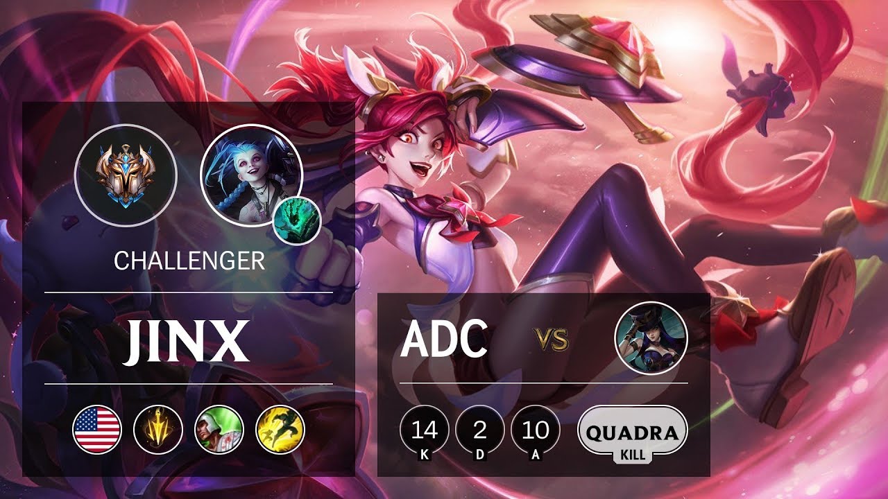 Jinx ADC vs Caitlyn - NA Challenger Patch 9.24