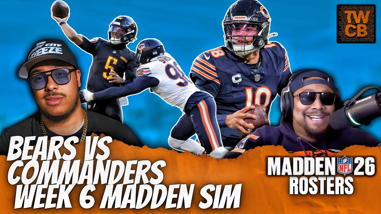 Chicago Bears vs Washington Commanders Madden 26 Rosters Week 6