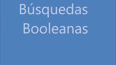 Video de operadores booleanos