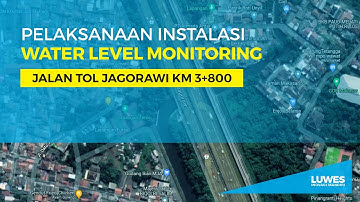 Instalasi Water Level Monitoring dan Rain Gauge Sensor di ruas Tol Jagorawi KM 3+800