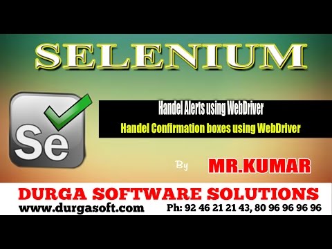 Selenium || Handel Alerts using WebDriver & Handel Confirmation boxes using WebDriver