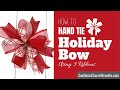 How to Make a Multi Ribbon Christmas Bow using 3 ribbons | How to Make a Bow for a Wreath