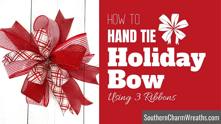 How to Make a Multi Ribbon Christmas Bow using 3 ribbons | How to Make a Bow for a Wreath