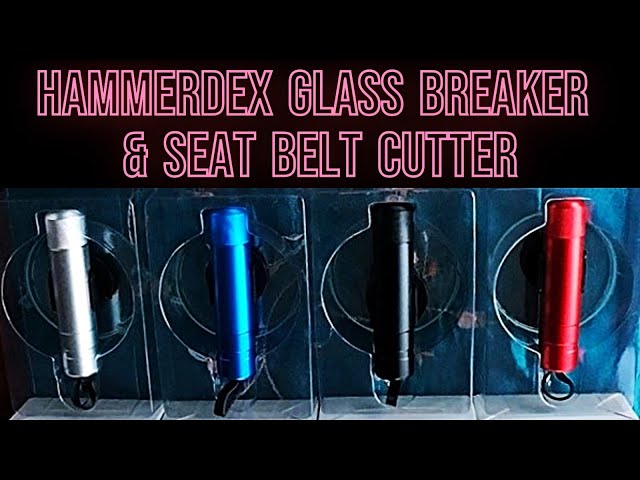 Hammerdex Car Window Glass Breaker & Seat Belt Cutter 