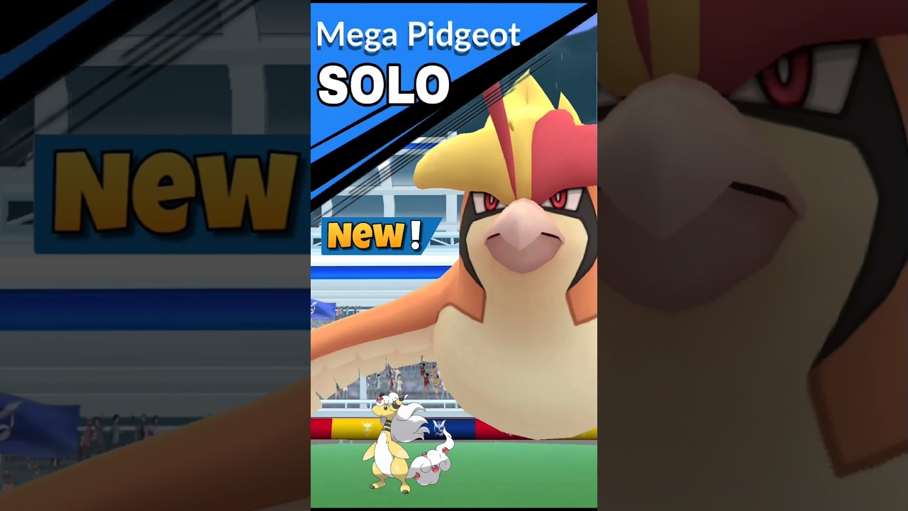 Одиночный рейд с Мега Пиджеотом и ✨️Мега Амфаросом в Pokemon Go