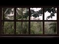 4K FAKE WINDOW : 10 HOURS  ⛈ 😴  Tropical Storm with Rain & Thunder  😴 ⛈ FOR PROJECTOR