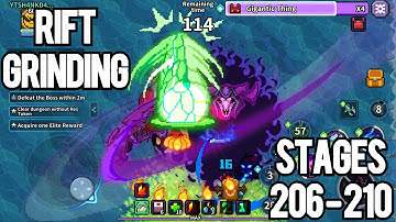 RIFT GRINDING - STAGES 206-210 | MY HEROES: DUNGEON RAID