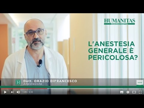 Video: Effetti Collaterali Dell'anestesia Generale: Effetti A Breve E Lungo Termine