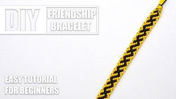 Lines Cross Simple 2Colors Zigzag Macrame Friendship Bracelets | Easy Tutorial for Beginner