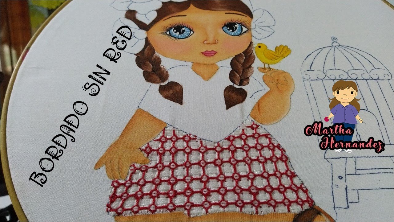 Bordado Fantasia Niña de la Jaula