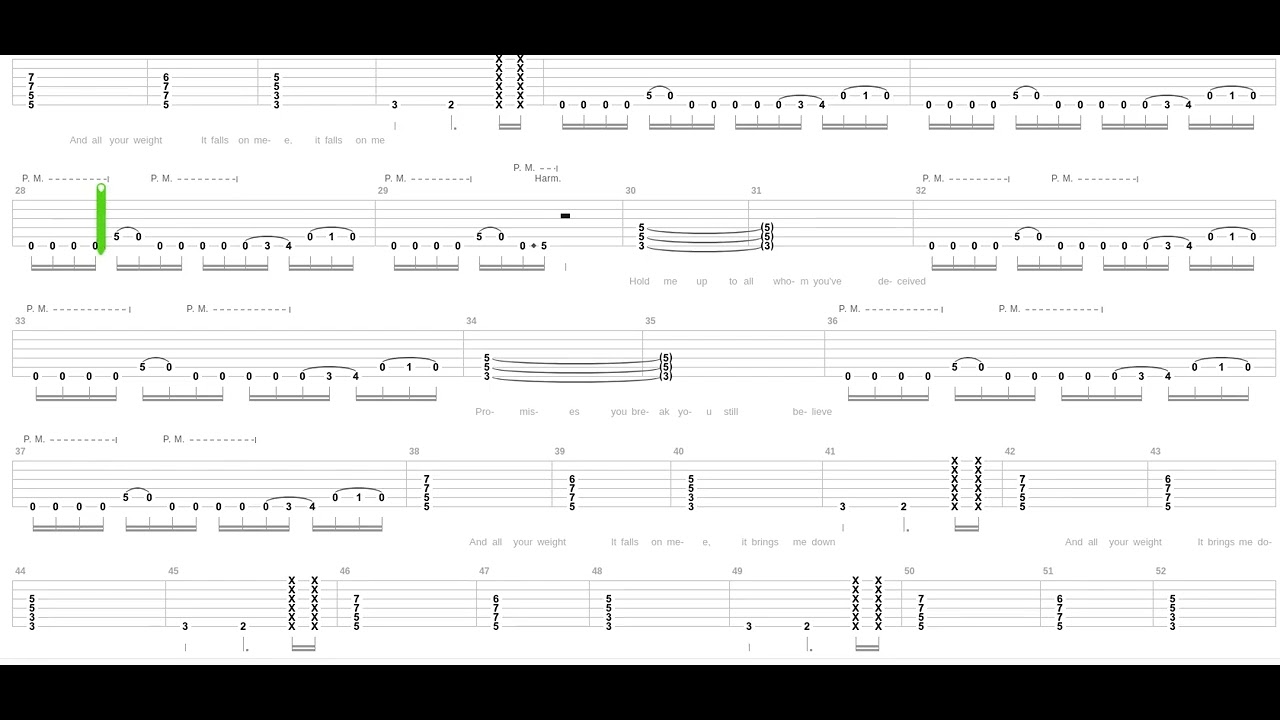 Heavy Tab by Collective Soul + Guitar only + Guitar tab