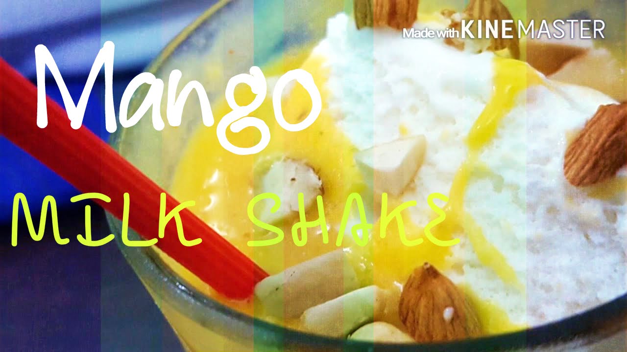 Mango milkshake with Nuts & icecream (In 3 Minutes)