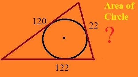 Area of an inscribed circle in a triangle | Can you find ?