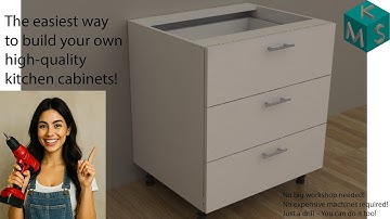 How to Build and Install a DIY Kitchen Base Cabinet with 3 Drawers – SolidWorks Tutorial