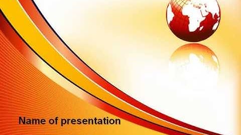 Orange Globe Theme PowerPoint Template by PoweredTemplate.com