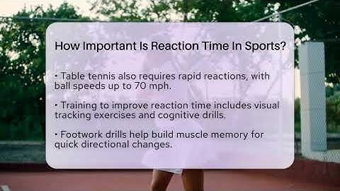 How Important Is Reaction Time In Sports? - The Racket Xpert